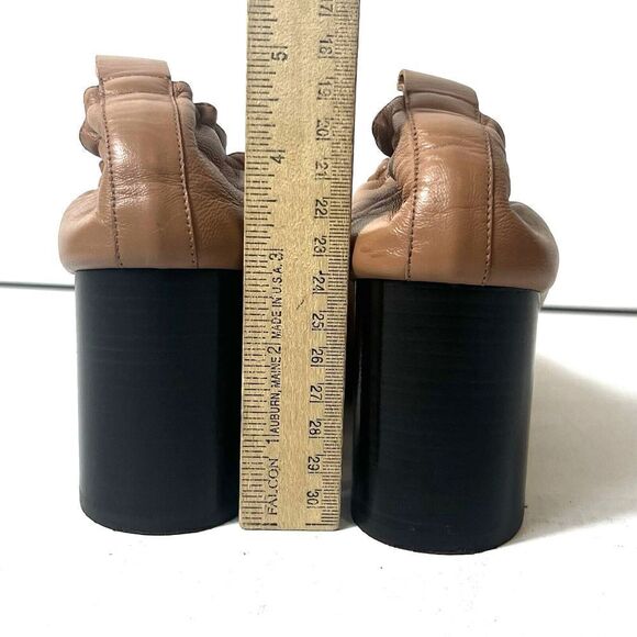 Everlane Women 8.5 Beige Stretch Leather Heel Slip On Comfort Classic Pump Italy - Picture 9 of 10